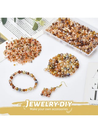 1000pcs Faceted Rondelle Glass Beads, for Jewelry Making AB Color Crystal Spacer Beads, Assorted Jewelry Beads for Bracelets Necklaces Accessories - view 3