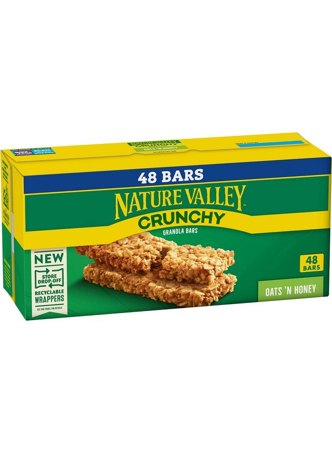 Nature Valley Nature Valley Crunchy Granola Bars, Oats 'n Honey, 48 Bars, 35.76 OZ (24 Pouches)  - Image 1