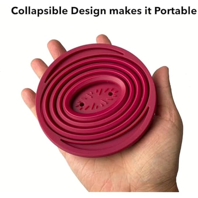 joyzzz Collapsible Coffee Dripper 2Pcs Collapsible Pour Over Coffee Dripper Reusable Silicone Coffee Filter Holder Easy Red Pour Over Coffee Filters For Hiking Camping Home And Office - Image 3