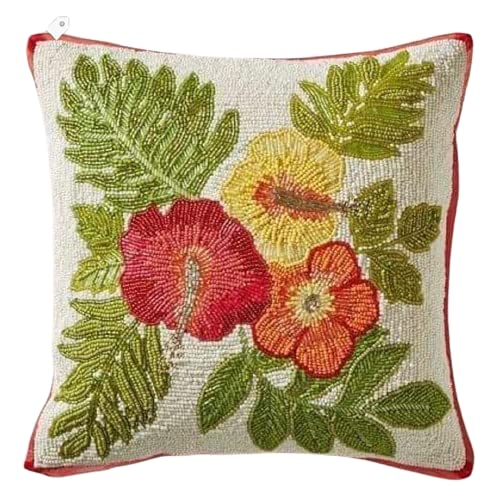 Awesome Decorative Breaded Floral Cushions Cover��(16" X 16" Inches or 40.64 X 40.64 cm, Multicolor)-CC053 - Image 5
