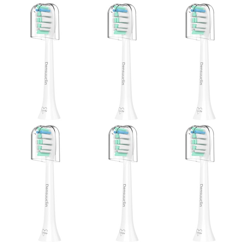 Densuuclin Replacement Toothbrush Heads for Philips Sonicare Replacement Heads, Replacement Brush Head Compatible with Phillips Sonicare Electric Toothbrush, 6 Pack - Image 1