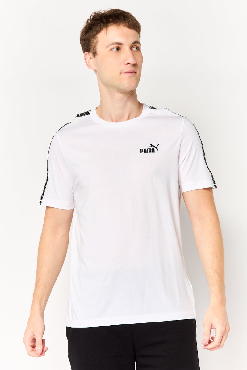 PUMA Men Sportswear Fit Short Sleeve Outdoor T-Shirt, White - Image 1