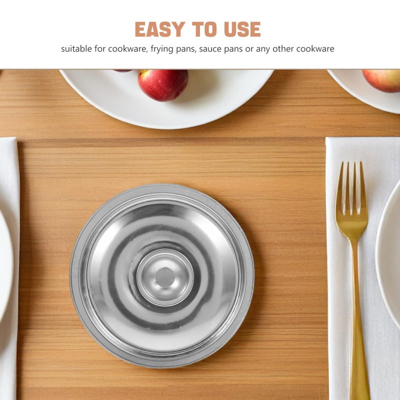Stainless Steel 12cm Universal Pot Lid Replacement Cover for Kitchen Cooking - Image 4