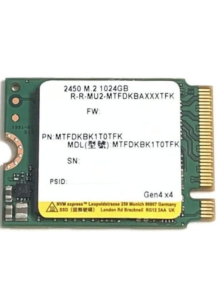 1TB M.2 2230 NVMe PCIe 4.0 SSD – High-Speed Solid State Drive for Laptops, Desktops, and Gaming Consoles  - Image 1