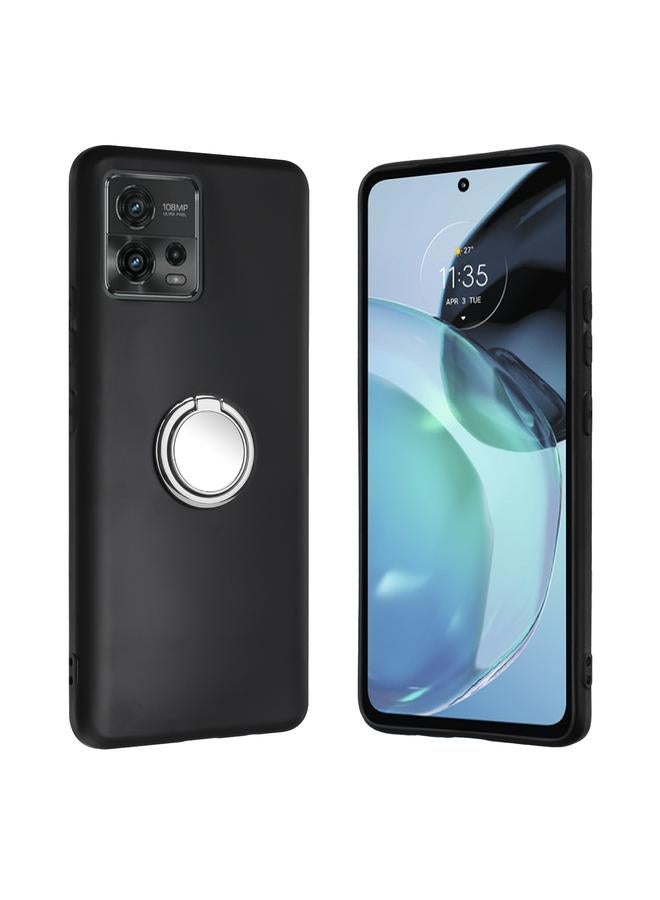 S-TOP Case For Motorola Moto G72 Matte Ring Holder TPU Phone Case - Image 1