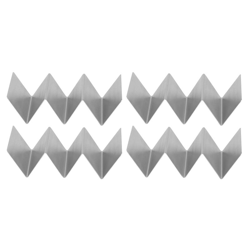4Pcs W Shape Stainless Steel Taco Holders Stand Dishwasher Safe Kitchen Tool - Image 2