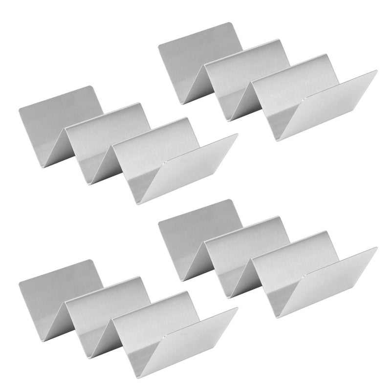 4Pcs W Shape Stainless Steel Taco Holders Stand Dishwasher Safe Kitchen Tool - Image 4