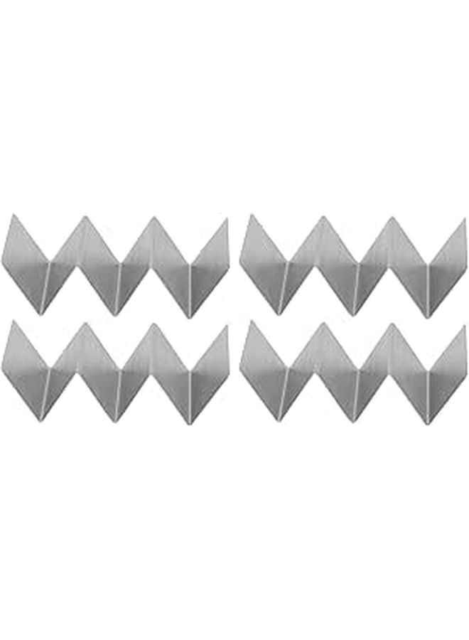 4Pcs W Shape Stainless Steel Taco Holders Stand Dishwasher Safe Kitchen Tool - Image 1