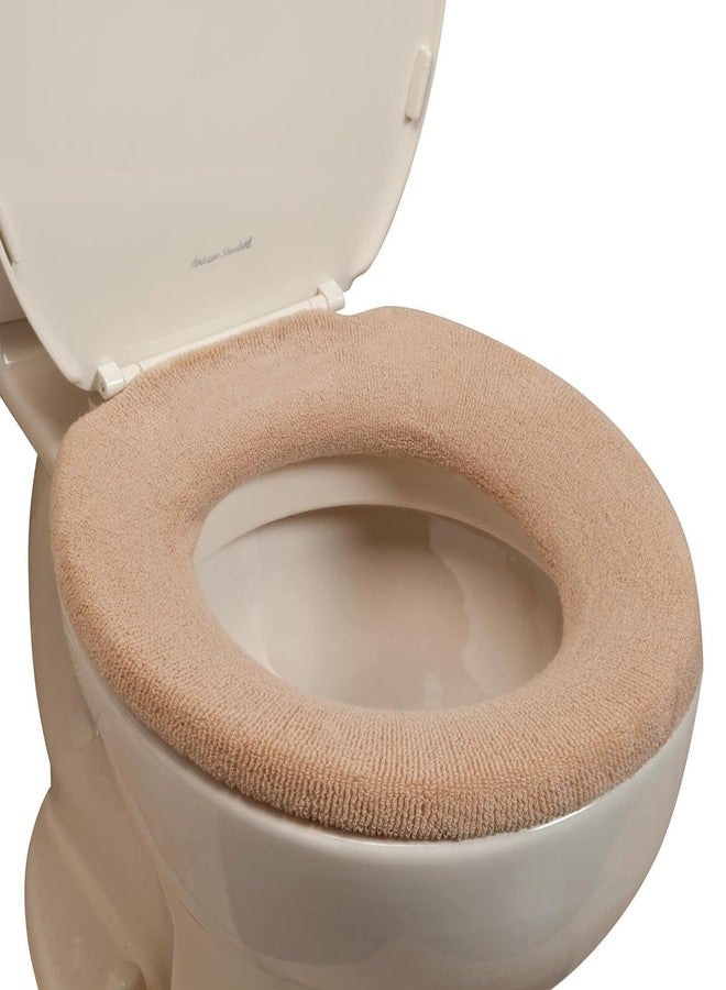 Miles Kimball Elastic Cushioned Toilet Seat Cover Universal FitTan - Image 1