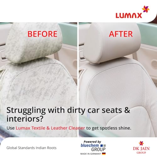 Lumax Textile & Leather Cleaner | 500ML | Renoves Tough Stains & Dirt | Ecofriendly Car Seat Cleaner | Cleans, Shines & Restores Softness of Leather - Image 4