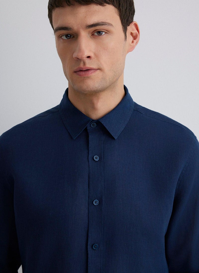 MAVI Navy Linen Shirt - Image 5