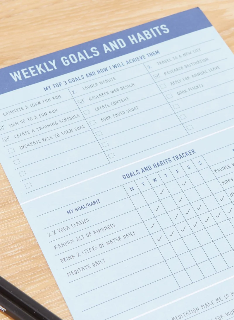 Kikki.K Weekly Goals & Habits Pad