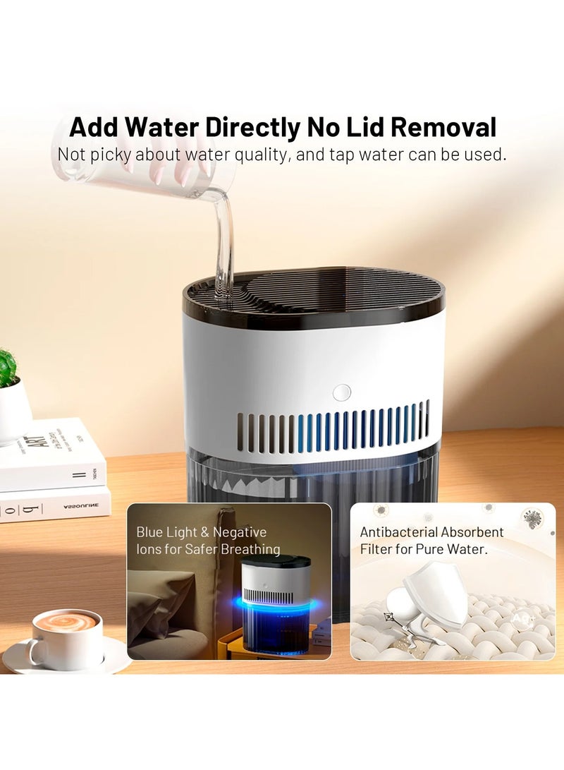 RUKYU 3L Water Tank Air Humidifier with Blue Light Negative Ion Technology for Home Use 3 Speed Setting Air Purifiers Household Appliances - Image 4