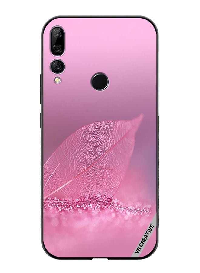 VR CREATIVE Protective Case Cover For Huawei Y9 Prime 2019 Pink Leaf Design Multicolour - Image 1