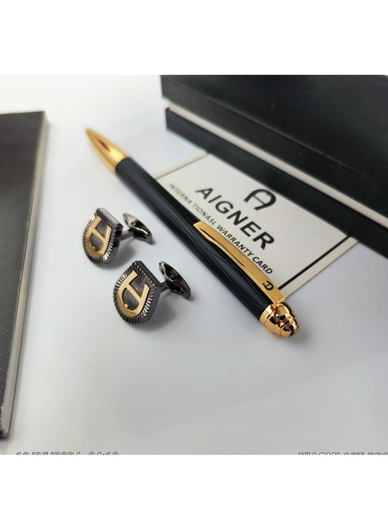 Aigner pen and cufflink