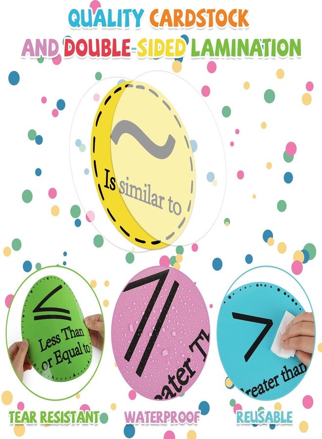 CHUNNIN 50PCS Math Bulletin Board Set Math Classroom Decoration Symbols Vocabulary Paper Cutout Mathematics Educational Bulletin Board Math Signs Poster for Back to School Teacher School Wall Decor - Image 3