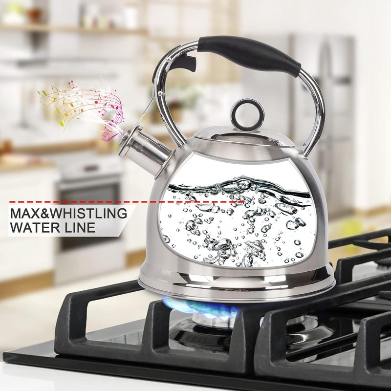 LUXGRACE Tea Kettle for Stovetop, Food Grade Stainless Steel Water Kettle, Tea Pot for Home & Kitchen, 3.0 Qt - Image 4