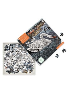Adult Sustainable Jigsaw Puzzle Angela Harding: Southwold Swan: 1000-Pieces. Ethical, Sustainable, Earth-Friendly  - Image 1