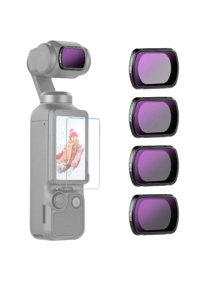 NEEWER ND4+ND8+ND16+ND32 Camera Lens Filter Set – Compatible with DJI Osmo Pocket 3, Magnetic Snap-On ND & CPL Filters, HD Optical Glass, Multilayer Coatings, Reduces Glare & Enhances Color - Image 1