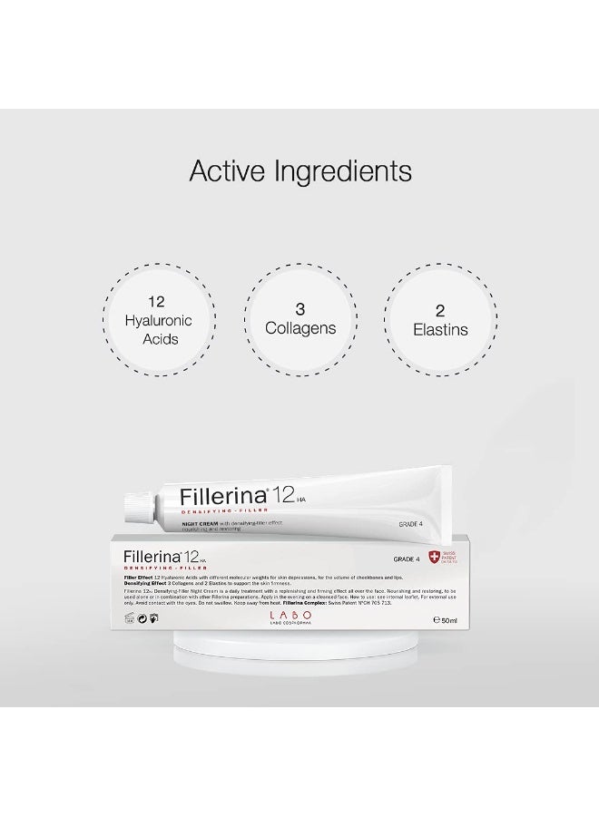 Fillerina 12 Densifying-Filler Night Cream - Grade 5 50ml - Image 3