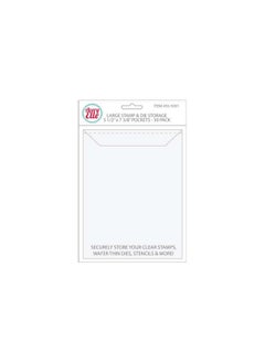 Avery Elle Avery Elle SS-5001 Stamp & Die Storage Pockets 50/Pkg Large 5 ½” x 7 3/8" , white/clear , Single Pack  - Image 2