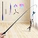 JXFUKAL 2025 Latest Cat Toys 2 in 1 Spring Cat Wand Toy with 2PCS UltraLong Cat Teaser 4PCS Spring Steel Wire 5PCS Feather Refills for Kitty Kitten Indoor Cats Accessories - Image 3