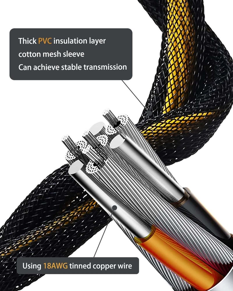 COMeap 8 Pin PCIe Splitter Cable, GPU VGA PCIe Female to Dual 8 Pin (6+2) Male PCI Express Power Adapter Braided Extension 9 inches (23cm) - Image 4
