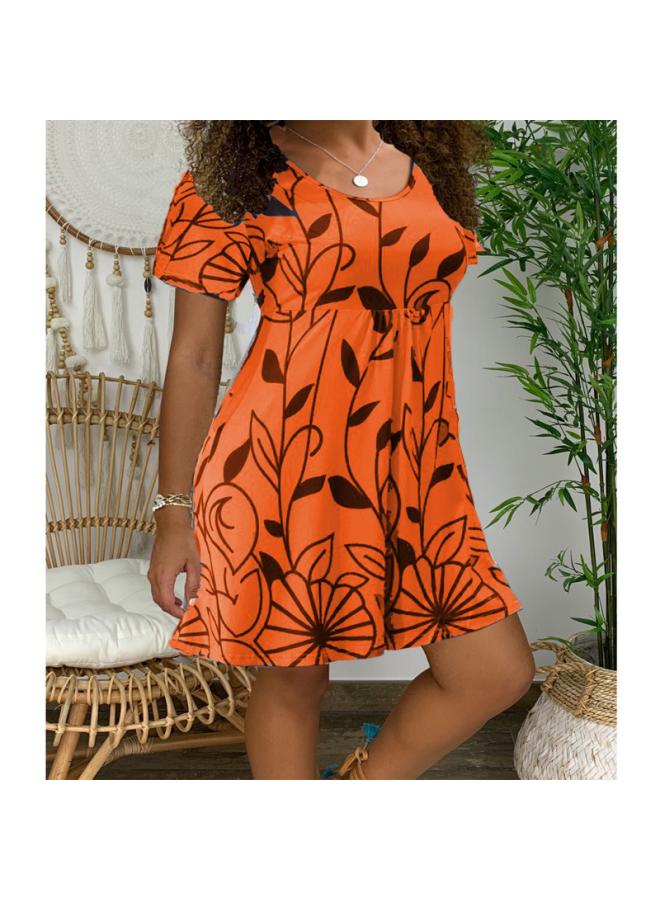 Popular European And American Women's Skirt Short Sleeve Dress Spring And Summer 202 New Women's Dress