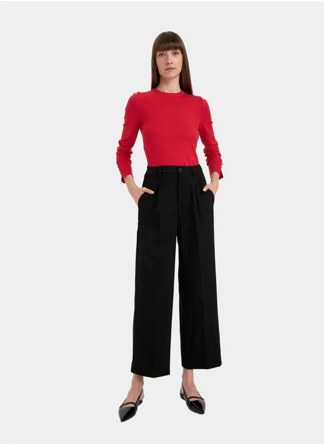 DeFacto Crew Neck Button Detail Regular Fit Sweater by Styli