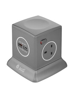 AL FANAR Power Extension Tower 13A 3 Sockets 3M Grey  - Image 1