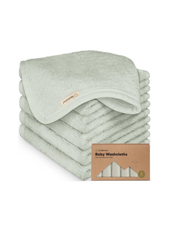 KeaBabies Deluxe Baby Washcloths, Soft and Gentle on Sensitive Skin, Dove - Image 1