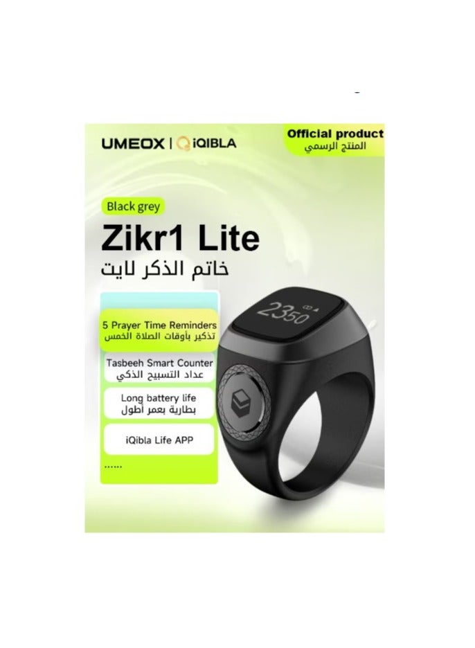 iQIBLA UMEOX iQIBLA Smart Zikr Ring Lite Black 22 MM - Image 1