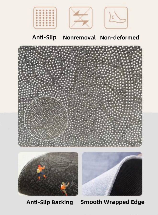 Optico 120 ×160cm  Kids Play Rug Alphabet Nursery Area Rug Extra Large Soft Crawling Play Mat for Children Toddlers Bedroom Kids Area Rug for Playroom, TPR Non Slip Kids Classroom Carpet Rug for Learning ABC, Washable Play Mat Rug for Children Nursery Toddler Room Decor - Image 3