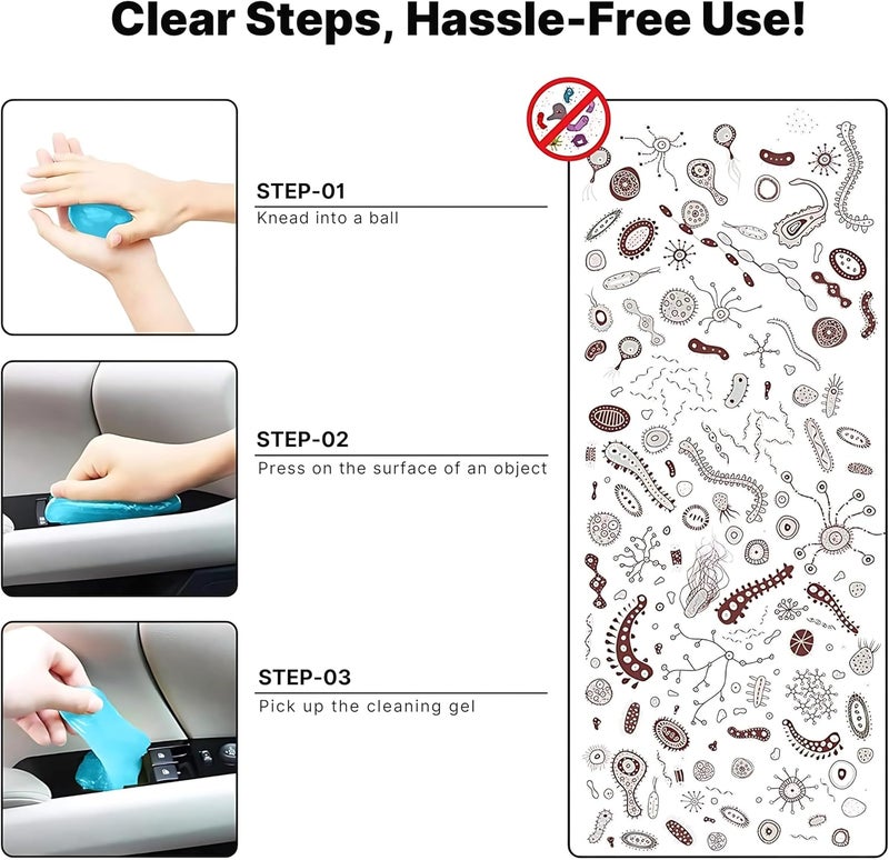 ULTRICS Keyboard Cleaner, (2 Pack) Dust Cleaning Gel Putty Slime, Dirt Remover Kit for PC Computer Laptop Car Interiors Air Vents Dashboard Camera Remote Control Mobile Phone Printer Electronics - Image 5