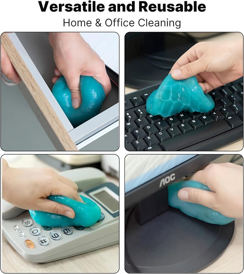 ULTRICS Keyboard Cleaner, (2 Pack) Dust Cleaning Gel Putty Slime, Dirt Remover Kit for PC Computer Laptop Car Interiors Air Vents Dashboard Camera Remote Control Mobile Phone Printer Electronics - Image 3