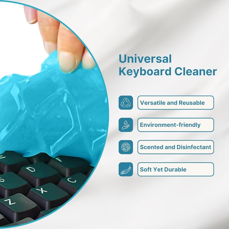 ULTRICS Keyboard Cleaner, (2 Pack) Dust Cleaning Gel Putty Slime, Dirt Remover Kit for PC Computer Laptop Car Interiors Air Vents Dashboard Camera Remote Control Mobile Phone Printer Electronics - Image 2