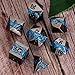 Maywin Metal DND Polyhedral DiceLarge Stripe Glitter Metallic Dice SetAntique Silver Dice 7pcs Set for Role Playing Games - Image 4