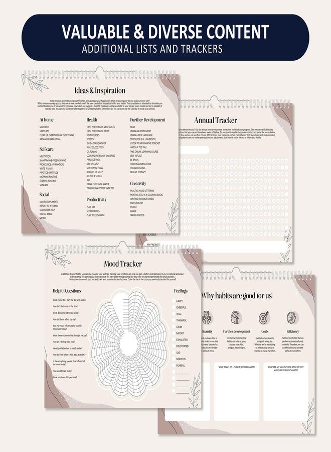 BIROYAL Habit Tracker Calendar 2026 (Undated 12 Months) - Daily Habit Tracker Jounal with Spiral Binding & Hanger - Goal Tracker - Motivational Monthly Habit Calendar - Productivity Tool and Workout Calendar - 8.3" x 11.2" (A4 Size) - Image 5