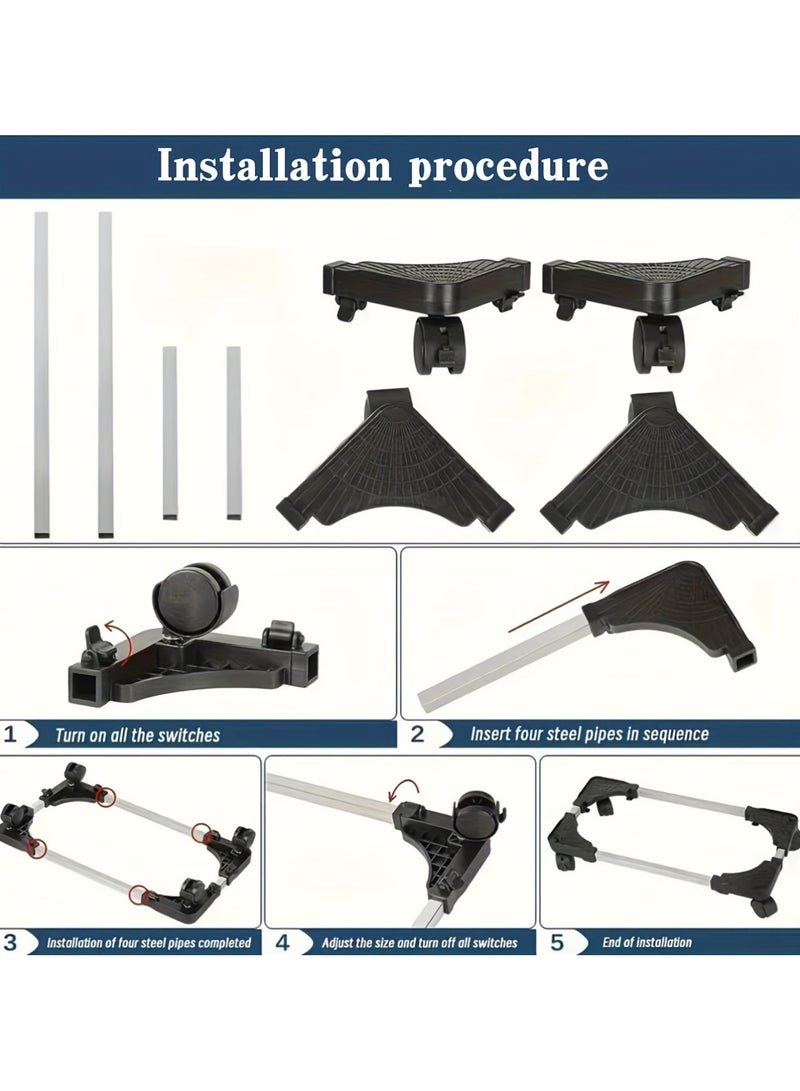 Generic Movable And Adjustable Computer Host Bracket with Universal Wheels Versatile Elevated Base for Air Conditioners And Humidifiers Sturdy And Convenient Stand For Enhanced Stability - Image 3