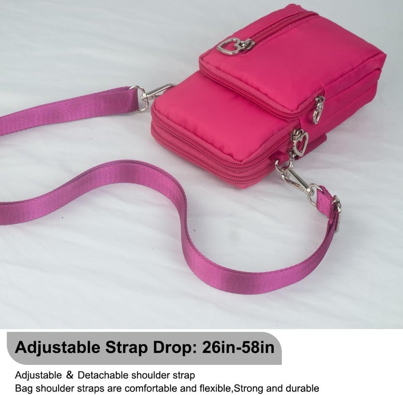 JANKS Small Crossbody Bag for Women - Mini Phone Purses with Crossbody Strap and Wallet - Nylon Arm Bag - Image 4