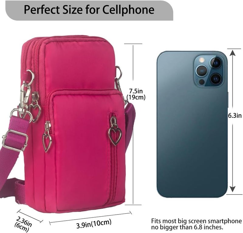 JANKS Small Crossbody Bag for Women - Mini Phone Purses with Crossbody Strap and Wallet - Nylon Arm Bag - Image 2