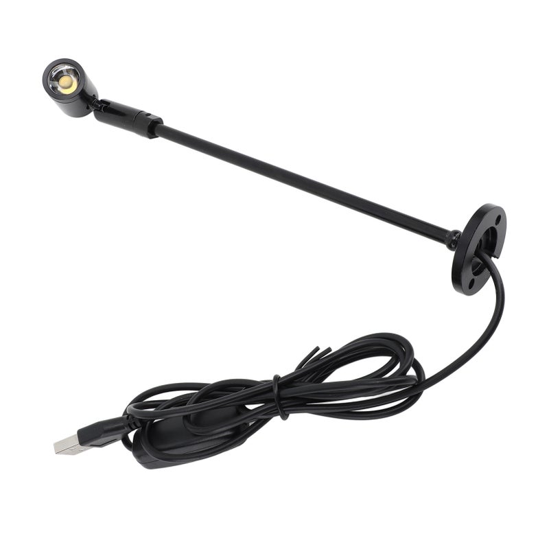 Standing Cabinet Spotlight LED Jewelry Display Spotlight Standing USB Powered Aluminium Mini Spotlight Lamp for Arts Painting Black White Light - Image 5