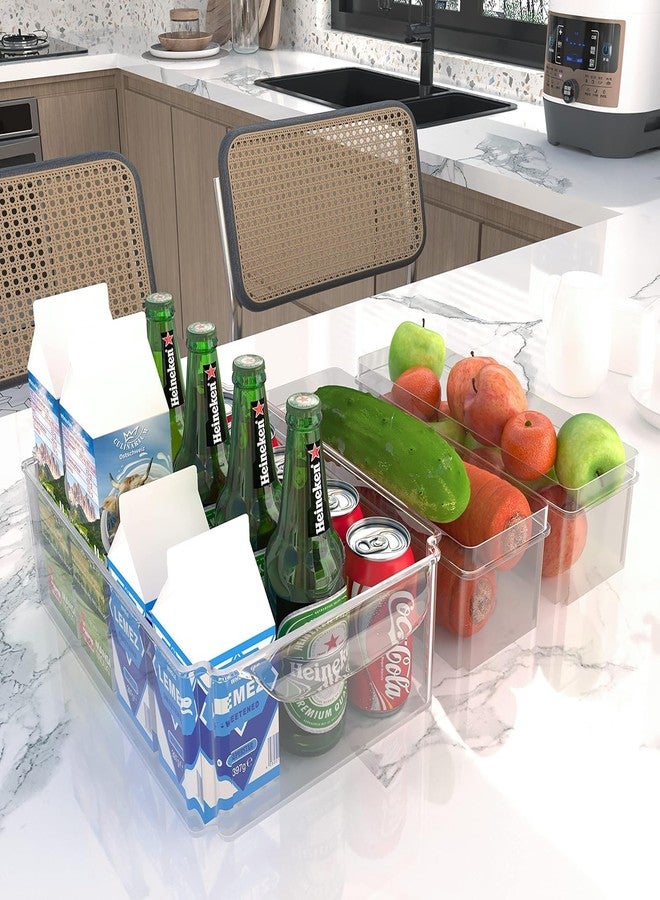 GOTIPRIDE Plastic 7 Pack Fridge Organizer, Stackable Refrigerator Organizer Bins With Lids, Bpa-Free Produce Fruit Storage Containers For Storage Clear For Food, Drinks, Vegetable Storage - Image 2