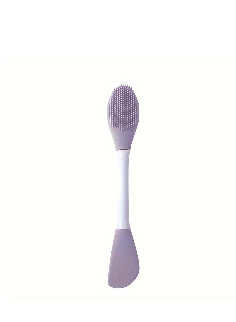 Generic 1pc Silicone Double Head Facial Face Mask Brush - Gentle Exfoliator, Pore Cleaner, and Skin Care Essential, Soft, and Easy to Clean - Image 3
