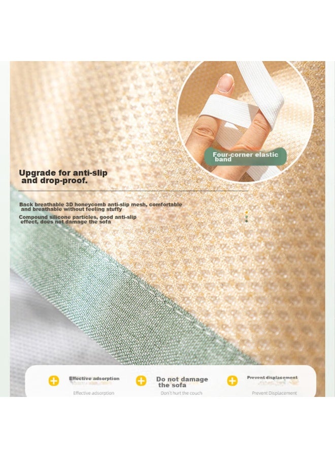 Avivi Ice Silk Sofa Cushion Cover, Summer Cooling Mat, Sofa Slipcover, Backrest And Armrest Towel, 70*70 Bear Garden Patter - Image 2