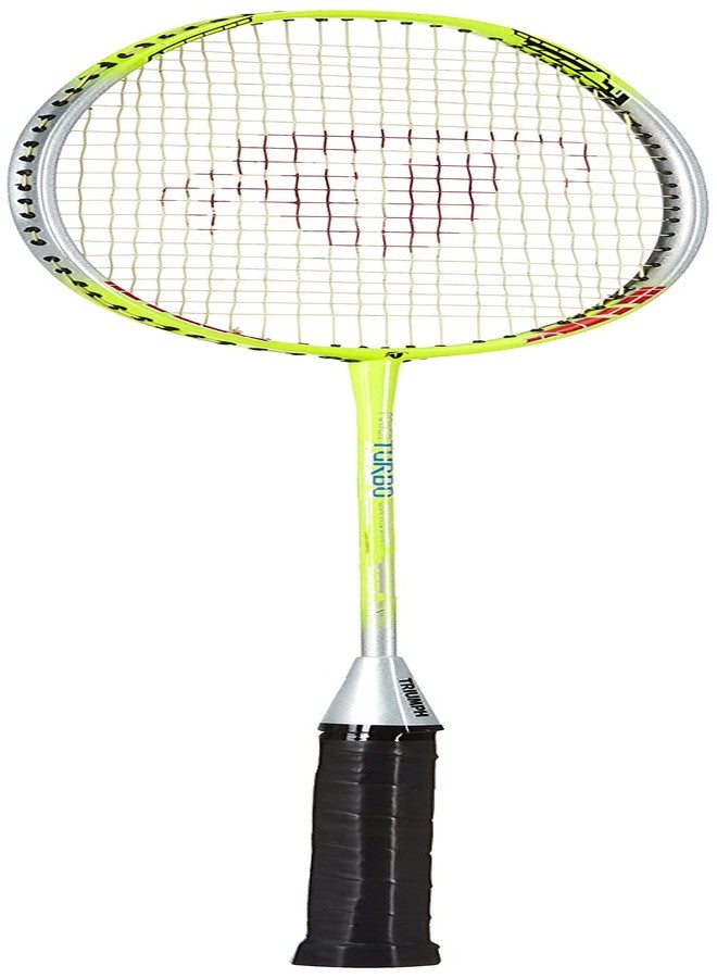 Triumph Turbo Graphite Composite Light Weight Strung Badminton Racket with Titan-6R Double Compartment Badminton Bag Sky/Black - Image 2