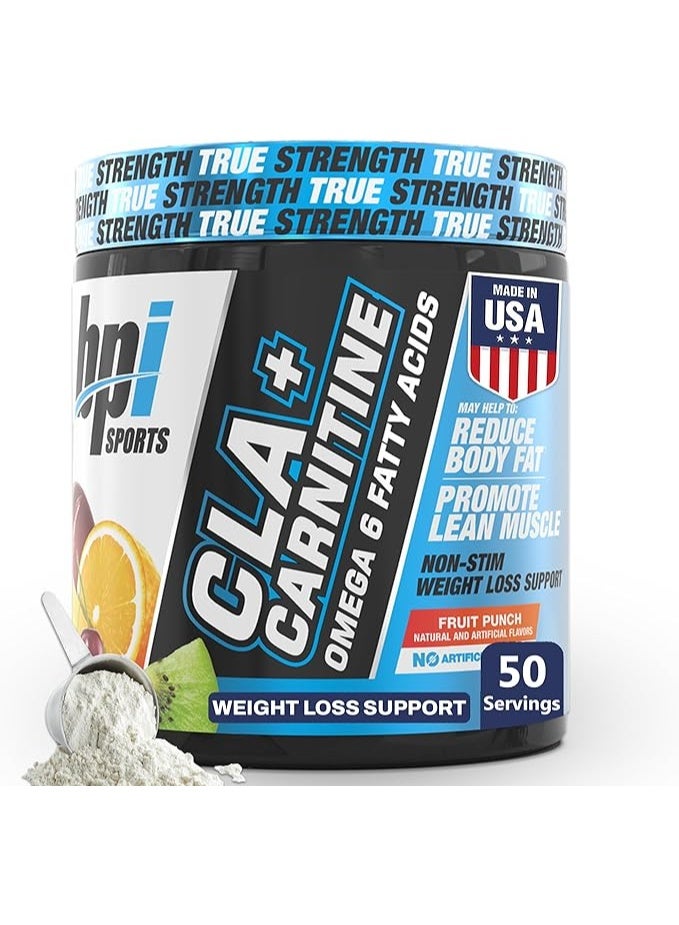 BPI SPORTS Cla+ Carnitine, Weight Loss Support, Fruit Punch, 370 grams, 50 servings packaging may very - Image 1