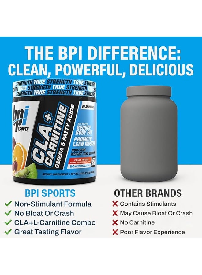 BPI SPORTS Cla+ Carnitine, Weight Loss Support, Fruit Punch, 370 grams, 50 servings packaging may very - Image 5