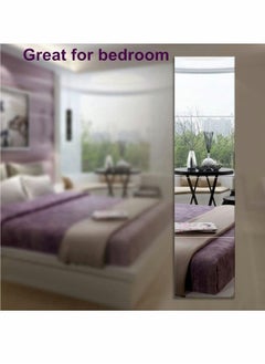 Excefore 16 Pcs Acrylic Mirror Tiles Sheet Adhesive Wall Mirror Flexible Self Adhesive Non Glass Mirror for Bathroom, Bedroom Dresser Kitchen  - Image 4