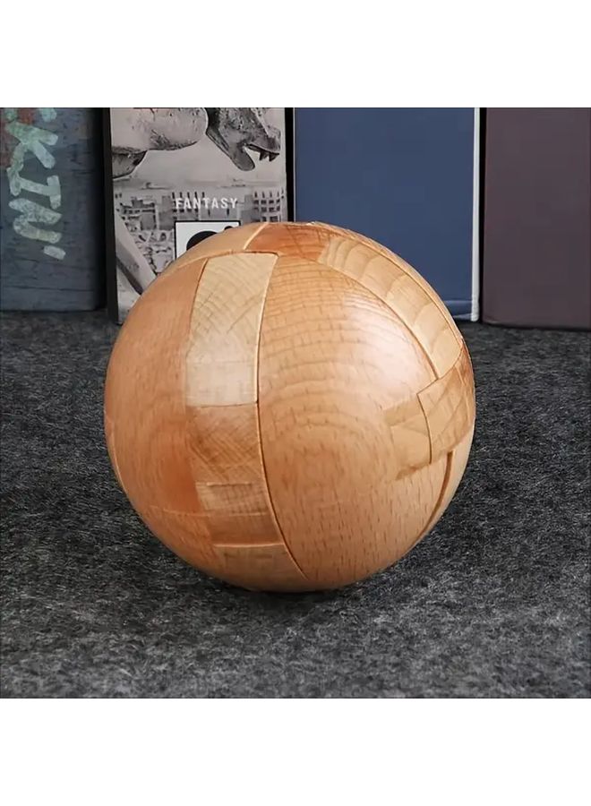 لعبة لغز الكرة السحرية الملونة الخشبية لتحدي العقل للبالغين - Image 2